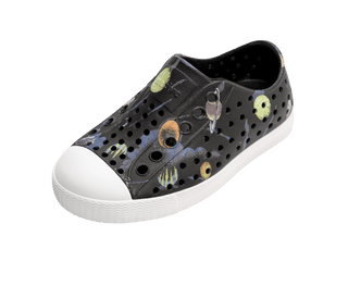 Native Jefferson Print Shoes - Jiffy Black / Shell White / Up In Space