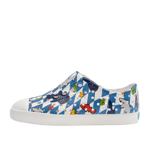 Native Jefferson Print Shoes - Shell White / Shell White / Shark Grid