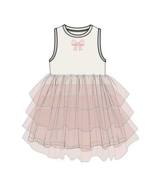 Angel Dear Layered Tulle Tutu Tank Dress - Bows