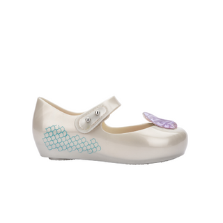 Mini Melissa Ultragirl + Little Mermaid BB - Pearl White / Blue, Grendene, Ariel, cf-size-10, cf-size-11, cf-size-12, cf-size-5, cf-size-6, cf-size-7, cf-size-8, cf-size-9, cf-type-shoes, cf-