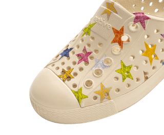 Native Jefferson Print Shoes - Bone White / Bone White / Multi Stars