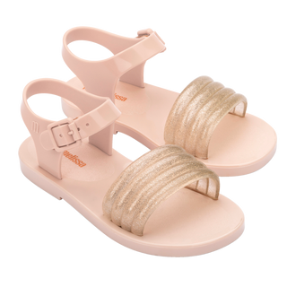 Mini Melissa Mar Wave Kids - Beige / Glitter Beige