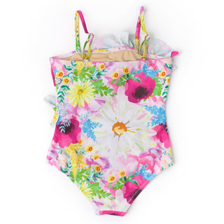 Shade Critters Ruffle Front 1pc Swimsuit - Watercolor Floral