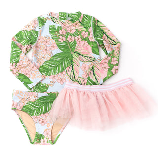 Shade Critters Rashguard Tutu Set - Botanical Palms