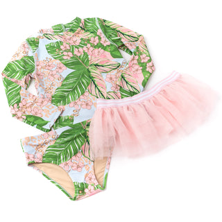 Shade Critters Rashguard Tutu Set - Botanical Palms