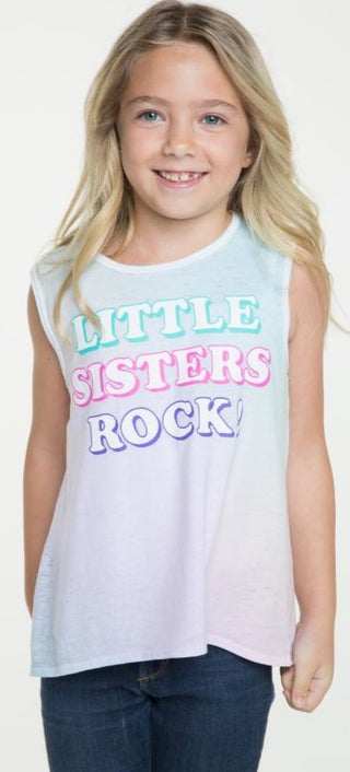 Chaser Little Sisters Rock Rainbow Tank, Chaser, Chaser, Chaser Little Sister Tank, Chaser Tank, Chaser Tank Top, Girls, Girls Tank Top, Girls Top, JAN23, Little Sis, Little sister, Little Si