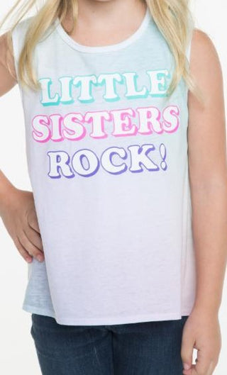 Chaser Little Sisters Rock Rainbow Tank, Chaser, Chaser, Chaser Little Sister Tank, Chaser Tank, Chaser Tank Top, Girls, Girls Tank Top, Girls Top, JAN23, Little Sis, Little sister, Little Si