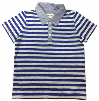 Me & Henry Blue Stripe S/S Polo Shirt, Me & Henry, cf-size-6-7y, cf-type-polo-shirt, cf-vendor-me-&-henry, Cyber Monday, Els PW 5060, Els PW 8258, End of Year, End of Year Sale, JAN23, Me & H