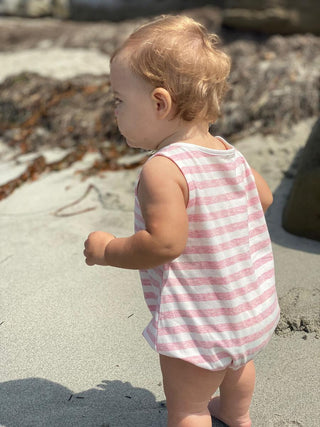 Vignette Pink Stripe Brynn Bubble, Vignette, Baby bubble, Bubble, Bubble Romper, JAN23, Vignette, Vignette Baby, Vignette Brynn Bubble, Vignette Bubble, Vignette Pink Stripe, Vignette Spring 