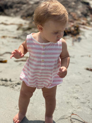 Vignette Pink Stripe Brynn Bubble, Vignette, Baby bubble, Bubble, Bubble Romper, JAN23, Vignette, Vignette Baby, Vignette Brynn Bubble, Vignette Bubble, Vignette Pink Stripe, Vignette Spring 