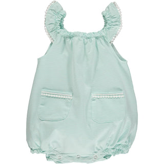 Vignette Aspen Bubble in Aqua, Vignette, cf-size-6-9-months, cf-type-bubble-romper, cf-vendor-vignette, CM22, Easter / Spring Dresses, JAN23, Vignette, Vignette Aqua, Vignette Aspen Bubble, V