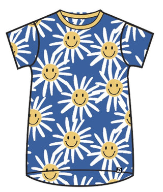 RAGS Short Sleeve Rounded Kids Tee - Smiley Daisy, RAGS, CM22, MovingSummer2022, RAGS, RAGS Kids Tee, RAGS Short Sleeve Rounded Kids Tee, Rags SS22, Rags T-shirt, Rags Tee, Rags to Raches, Sm