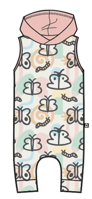 RAGS Tank Hooded Capri Rag Romper - Butterfly Doodles, RAGS, Butterfly Doodles, CM22, RAGS, RAGS Butterfly Doodles, Rags Retailer Exclusive, Rags Romper, Rags SS22, RAGS Tank Hooded Capri Rag