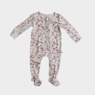 Babysprouts Footie Romper with Zipper in Tie Dye Rose, Babysprouts, Baby Sprouts, Babysprouts, Babysprouts Footie, Babysprouts Footie Romper with Zipper, Bamboo Footie, Footie, Footie with Zi