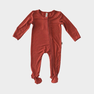 Babysprouts Footie Romper with Zipper in Apple, Babysprouts, Autumn, Baby Sprouts, Babysprouts, Babysprouts Footie, Babysprouts Footie Romper with Zipper, Bamboo Footie, cf-size-6-12-months, 