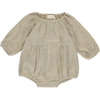 Vignette Daisy L/S Bubble - Gold Stripe, Vignette, Gold Stripe, JAN23, Vignette, Vignette AW22, Vignette Daisy L/S Bubble, Vignette Gold Stripe, Bubble Romper - Basically Bows & Bowties