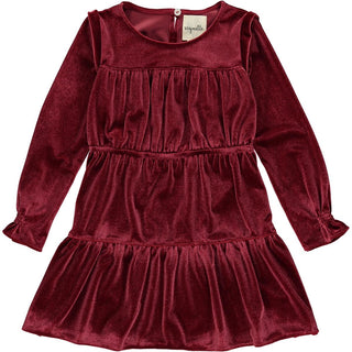 Vignette Bennett Velvet Dress - Burgundy, Vignette, Burgundy, cf-size-4, cf-size-7, cf-type-dresses, cf-vendor-vignette, Dress, JAN23, Velvet Dress, Vignette, Vignette AW22, Vignette Bennett 