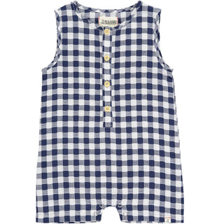 Me & Henry Cabin Woven Henley Playsuit in Blue Plaid, Me & Henry, Blue Plaid, Boys Clothing, Gingham, Infant Boy Clothing, Me & Henry, Me & Henry Cabin Woven Henley Playsuit, Me and Henry, Me