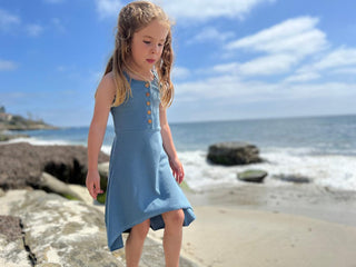 Vignette Daphne Dress in Blue, Vignette, Blue, cf-size-10, cf-size-12, cf-size-14, cf-type-dress, cf-vendor-vignette, Daphne Dress, Easter / Spring Dresses, Vignette, Vignette Daphne Dress, V