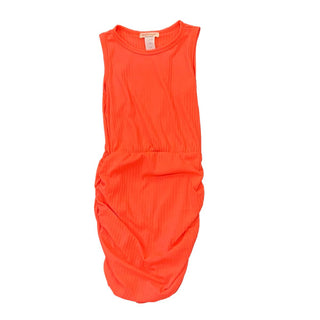 Tweenstyle Solid Jersey Racerback Ruched Dress in Neon Coral, Tweenstyle, cf-size-14, cf-size-8, cf-type-dresses, cf-vendor-tweenstyle, Dress, Made in the USA, Neon Coral, Racerback dress, Ru