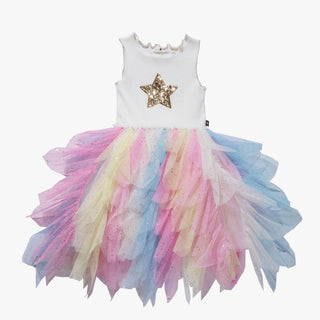 Petite Hailey Star Wave Tutu - Pastel Multi, Petite Hailey, Birthday Girl, Birthday Girl Outfit, cf-size-12-months, cf-type-dresses, cf-vendor-petite-hailey, Pastel Multi, Petite Hailey, Peti