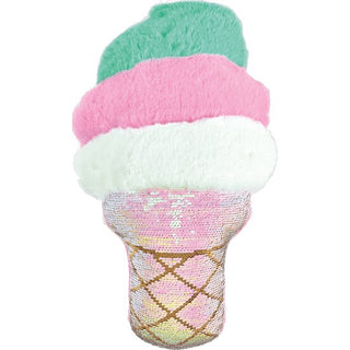 Iscream Swirl Ice Cream Cone Reversible Sequin Pillow, Iscream, Cyber Monday, EB Girls, Flip Sequin Ice Cream, Flip Sequin Pillow, Gifts for Girls, Gifts for Tween, Ice Cream Pillow, iScream,