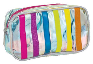 Iscream Iridescent Striped Small Cosmetic Bag, Iscream, Camp Gift, Iscream, Iscream Cosmetic Bag, Iscream Iridescent, Iscream Iridescent Striped, Iscream Iridescent Striped Small Cosmetic Bag