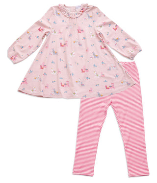 Angel Dear Pink Llama Dress & Legging Set, Angel Dear, 2pc Outfit, angel Dear, Angel Dear 2pc Outfit, Angel dear Llama, Angel Dear Pink Llama, Angel Dear Pink Llama Dress & Legging Set, Black