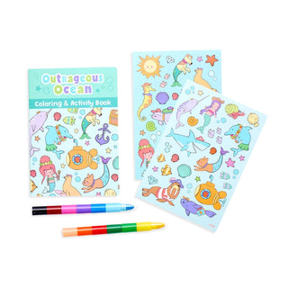 Ooly Mini Traveler Coloring & Activity Kit - Outrageous Ocean, Ooly, Art Supplies, Book, Camp Gift, Camp Gifts, Coloring & Activity Kit, Coloring Book, Ooly, Ooly Mini Traveler Coloring & Act