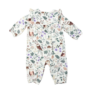 Angel Dear Owls Ruffle Sleeve Romper, Angel Dear, Angel Dear, Angel Dear Fall 2022, Angel Dear Ruffle Romper, cf-size-0-3-months, cf-size-3-6-months, cf-type-jumpsuits-&-rompers, cf-vendor-an