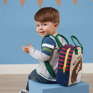 Mud Pie All Star Backpack, Mud Pie, All Star Backpack, Back to School, Baseball Backpack, Boy Babkpack, Canvas Backpack, Football Backpack, JAN23, Mini Backpack, Mud Pie, Mud Pie All Star, Mu