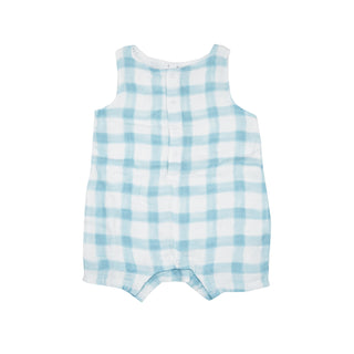 Angel Dear Painted Gingham Blue Shortie Romper, Angel Dear, Angel Dear, Angel Dear Romper, Angel Dear SS23, cf-size-12-18-months, cf-size-6-12-months, cf-type-polo-romper, cf-vendor-angel-dea