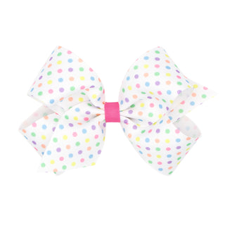 Medium Printed Easter Hair Bow on Clippie - Dot, Wee Ones, Alligator Clip, Alligator Clip Hair Bow, Clippie, Clippie Hair Bow, Easter, Easter Hair Bow, Hair Bow, Hair Bows, Medium Printed Eas