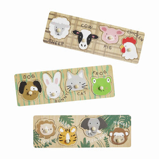 Mud Pie Animal Knob Wooden Puzzle, Mud Pie, Animal Knob Wooden Puzzle, cf-type-toys, cf-vendor-mud-pie, CM22, JAN23, Mud Pie, Mud Pie Animal Knob Wooden Puzzle, Mud Pie Puzzle, Mud Pie Toys, 