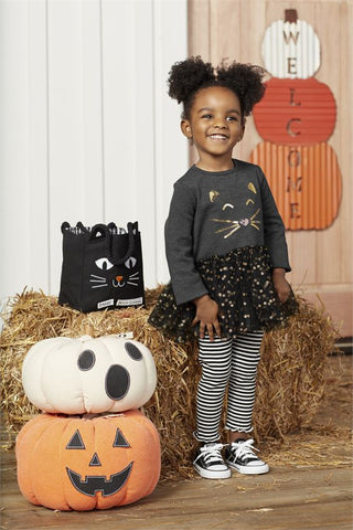 Cat Tunic & Legging Set, Mud Pie, Cat Tunic & Legging Set, Cat Tunic and Legging Set, cf-size-12-18-months, cf-type-2pc-outfit, cf-vendor-mud-pie, CM22, Halloween, Halloween Clothing, Hallowe