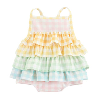 Mud Pie Gingham Ruffle One Piece Swimsuit, Mud Pie, Bathing Suit, Gingham, Gingham Swimsuit, Girls Swimwear, JAN23, Mud Pie, One Piece Swimsuit, Swim, Swimming Suit, Swimsuit, Swimwear, Swims