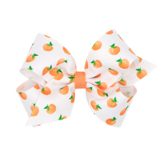 Mini Fruit Print Grosgrain Print Hair Bow on Clippie, Wee Ones, Alligator Clip, Alligator Clip Hair Bow, cf-type-hair-bow, cf-vendor-wee-ones, Clippie, Clippie Hair Bow, Fruit Print Hair Bow,