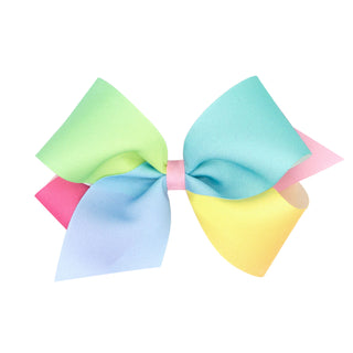 King Spring Tie Dye Grosgrain Hair Bow on Clippie, Wee Ones, Alligator Clip, Alligator Clip Hair Bow, cf-type-hair-bow, cf-vendor-wee-ones, Clippie, Clippie Hair Bow, Dye, Hair Bow, Hair Bows