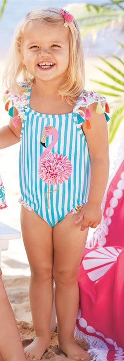 Mud Pie Flamingo Tassel Swimsuit, Mud Pie, Bathing Suit, Cactus Swimsuit, Cyber Monday, Els PW 8258, End of Year, End of Year Sale, Flamingo, Flamingo Bathing Suit, Flamingo Swimwear, Flaming