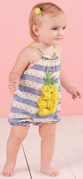 Mud Pie Pineapple Bubble Romper, Mud Pie, Black Friday, Bubble, Bubble Romper, Cyber Monday, Els PW 5060, Els PW 8258, End of Year, End of Year Sale, JAN23, Mud Pie, Mud Pie Baby, Mud Pie Bab