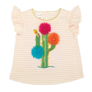 Mud Pie Cactus Dazzle Tee, Mud Pie, Arizona, Cactus, Cactus Dazzle, Cactus Shirt, Cactus Tee, JAN23, Mud Pie, Mud Pie Cactus, Mud Pie Girls, Mud Pie Shirt, Southwest, Shirt - Basically Bows &