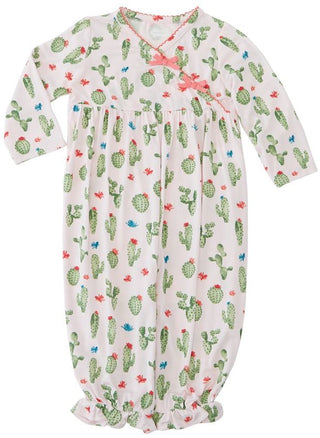 Mud Pie Cactus Desert Bloom Convertible Gown, Mud Pie, Baby, Baby Girl, Baby Shower, Bamboo, Bayby Girl, Cactus LAyette Gown, Convertible Gown, Gown, JAN23, Layette Gown, Mud Pie, Mud Pie Bab