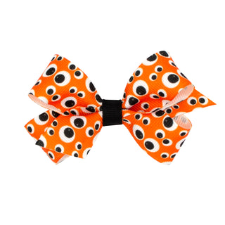 Mini Halloween Print Hair Bow on Clippie, Wee Ones, Alligator Clip, Alligator Clip Hair Bow, cf-type-hair-bow, cf-vendor-wee-ones, Clippie, Clippie Hair Bow, CM22, Hair Bow, Hair Bow on Clipp