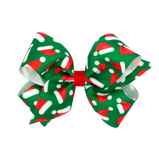 Medium Holiday Grosgrain Printed Hair Bow on Clippie, Wee Ones, All Things Holiday, cf-type-hair-bow, cf-vendor-wee-ones, Christmas Bow, Hair Bow, Holiday Hair Bow, MEdium Hair Bow, Wee Ones,