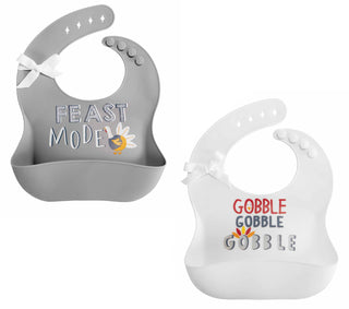 Thanksgiving Silicone Bib (2 Colors Available), Mud Pie, 1st Thanksgiving, Bib, cf-type-bib, cf-vendor-mud-pie, CM22, First Thanksgiving, First Thanksgiving Bib, JAN23, Mud Pie, Mud Pie Baby,