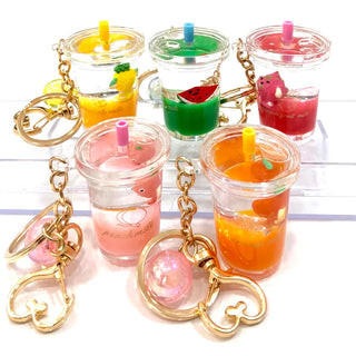 bcmini Icy Fruit Boba Tea Charm Keyring, BCMINI, bcmini, Boba Tea, cf-type-keychain, cf-vendor-bcmini, Keychain, Stocking Stuffer, Stocking Stuffers, Keychain - Basically Bows & Bowties