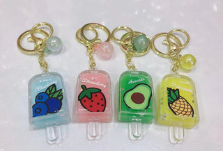 bcmini Ice Pop Fruits Charm Keyring, BCMINI, bcmini, cf-type-keychain, cf-vendor-bcmini, Fruit Popsicle, Keychain, Stocking Stuffer, Stocking Stuffers, Keychain - Basically Bows & Bowties