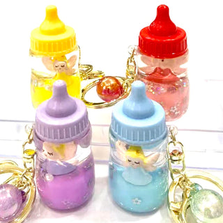 bcmini Fairy Bottle Angel Charm Keyring, BCMINI, Baby Bottle Keychain, bcmini, cf-type-keychain, cf-vendor-bcmini, Fairy, Keychain, Stocking Stuffer, Stocking Stuffers, Keychain - Basically B