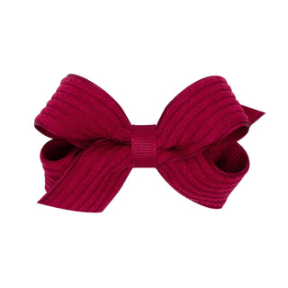 Mini Corduroy Overlay Grosgrain Bow on Clippie, Wee Ones, Alligator Clip, Alligator Clip Hair Bow, cf-type-hair-bow, cf-vendor-wee-ones, Clippie, Clippie Hair Bow, Hair Bow, Hair Bow on Clipp