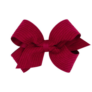 Medium Corduroy Overlay Grosgrain Bow on Clippie, Wee Ones, Alligator Clip, Alligator Clip Hair Bow, cf-type-hair-bow, cf-vendor-wee-ones, Clippie, Clippie Hair Bow, Hair Bow, Hair Bow on Cli